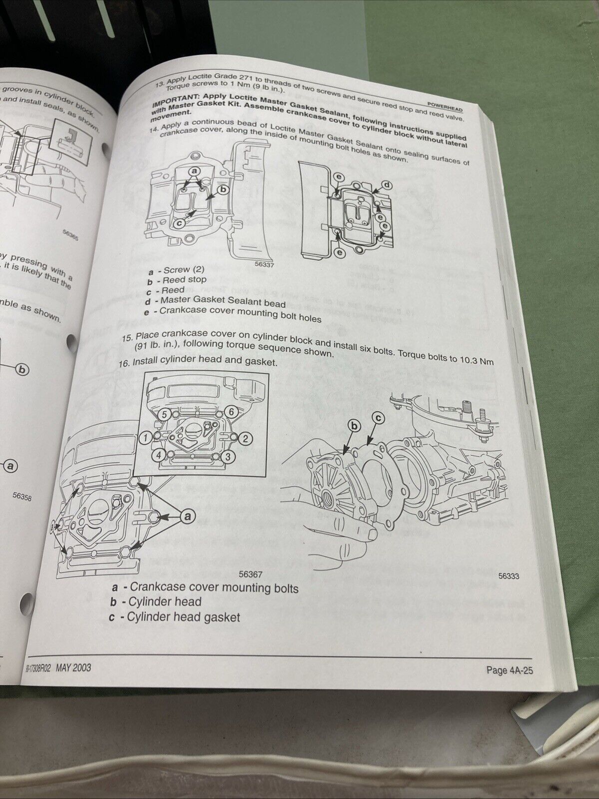 GENUINE MERCURY 90-17308R02 4, 5, 102CC SAILPOWER SERVICE MANUAL 2003