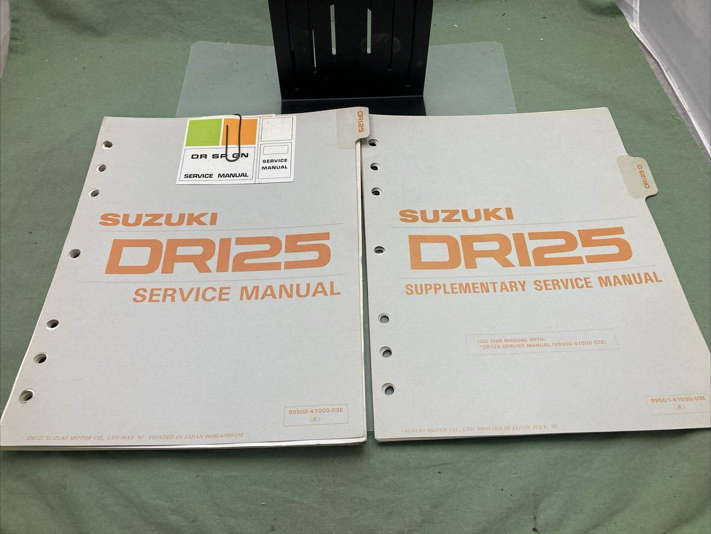 GENUINE SUZUKI 99501-41030-03E/ 99500-41000-03E DR125 SUPP. AND SERVICE MANUAL