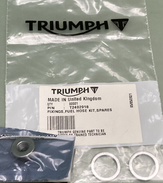 NEW GENUINE TRIUMPH T2402918 Fixings, Fuel Hose Kit, Spares