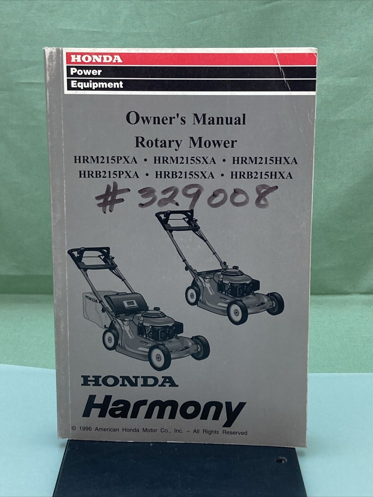 GENUINE HONDA 31VE2610 HARMONY ROTARY MOWER OWNER'S MANUAL HRM215PXA '96