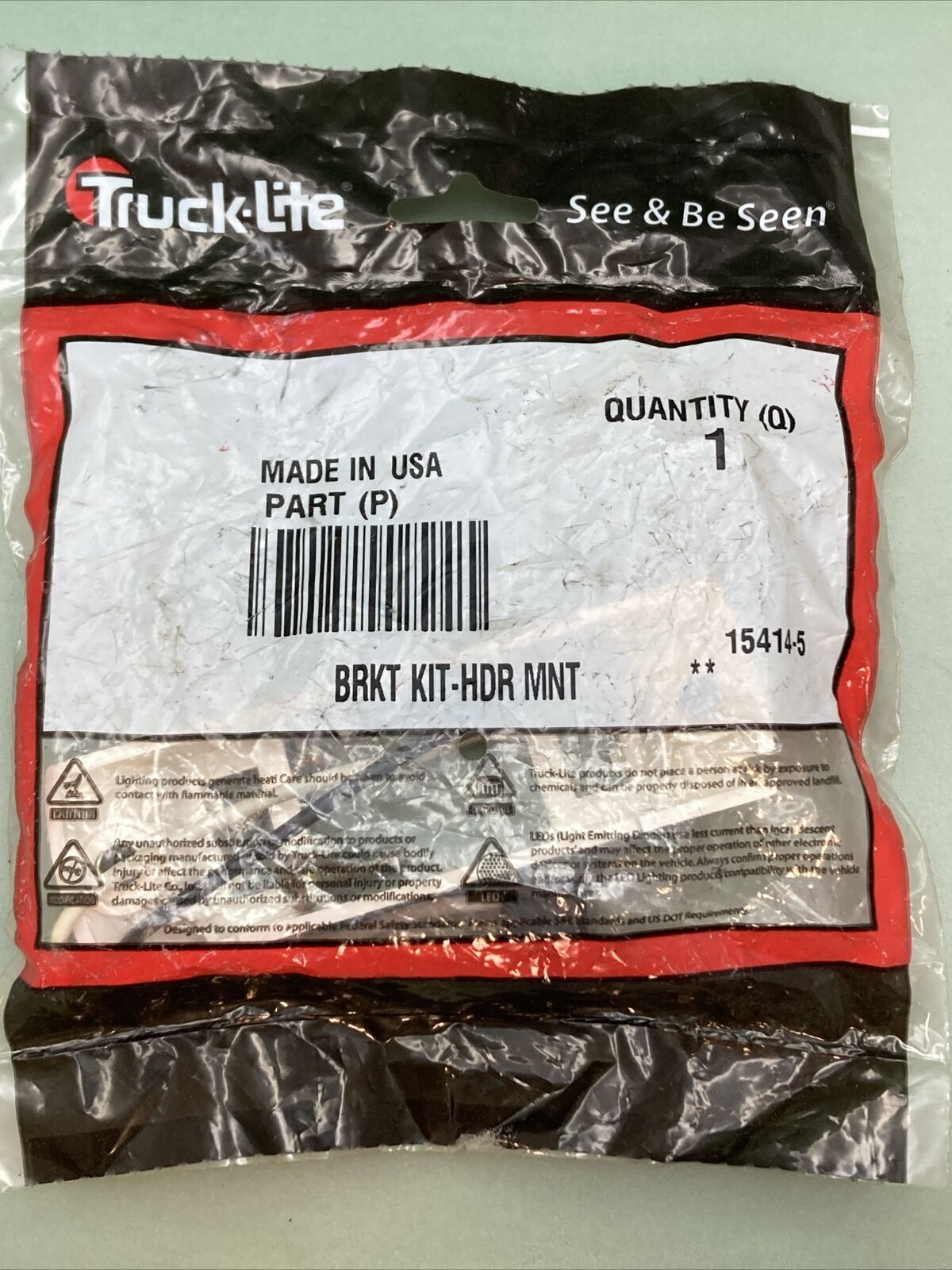 NEW GENUINE TRUCK-LITE 15414-5 Rectangular 2 Screw Bracket Light Mount - White
