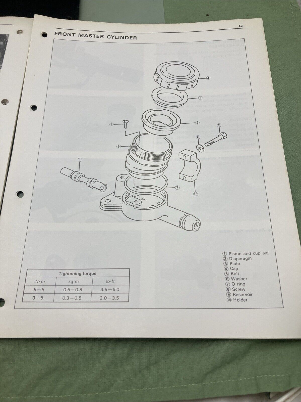 GENUINE SUZUKI 99000-85860-0E3 GS1100L SUPPLEMENTARY SERVICE MANUAL 1980