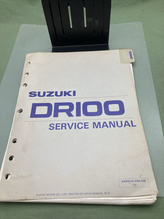 GENUINE SUZUKI 99500-41030-03E DR100 SERVICE MANUAL 1983