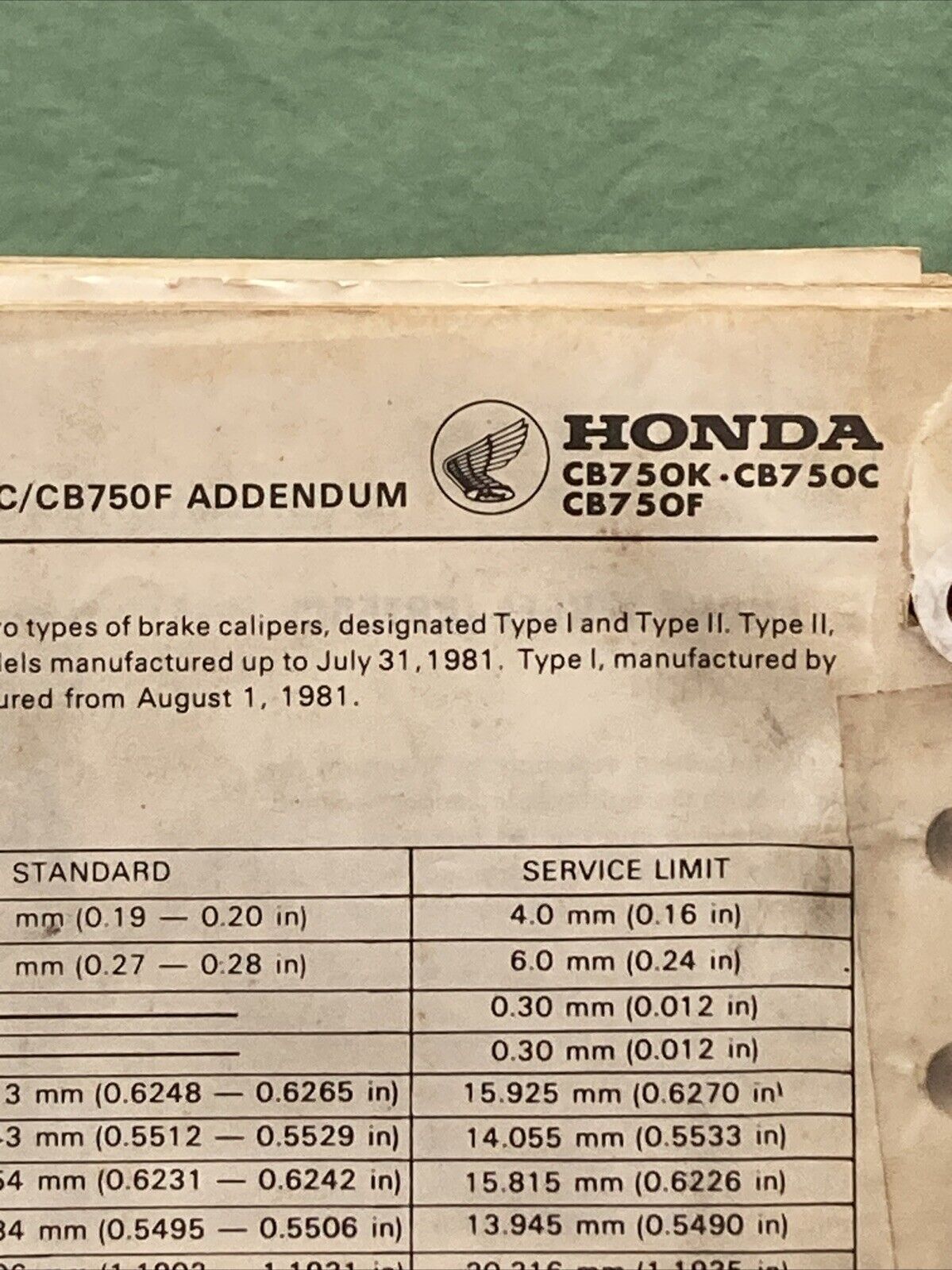 HONDA 6141000 CB750 K8 F3 SHOP MANUAL 1978