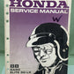 GENUINE HONDA 61GS700 SA50/ELITE 50 LX SERVICE MANUAL '88