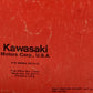 GENUINE KAWASAKI 99964-0019-01 KG700B/1500/1000/2600 PORTABLE GEN SERVICE MANUAL