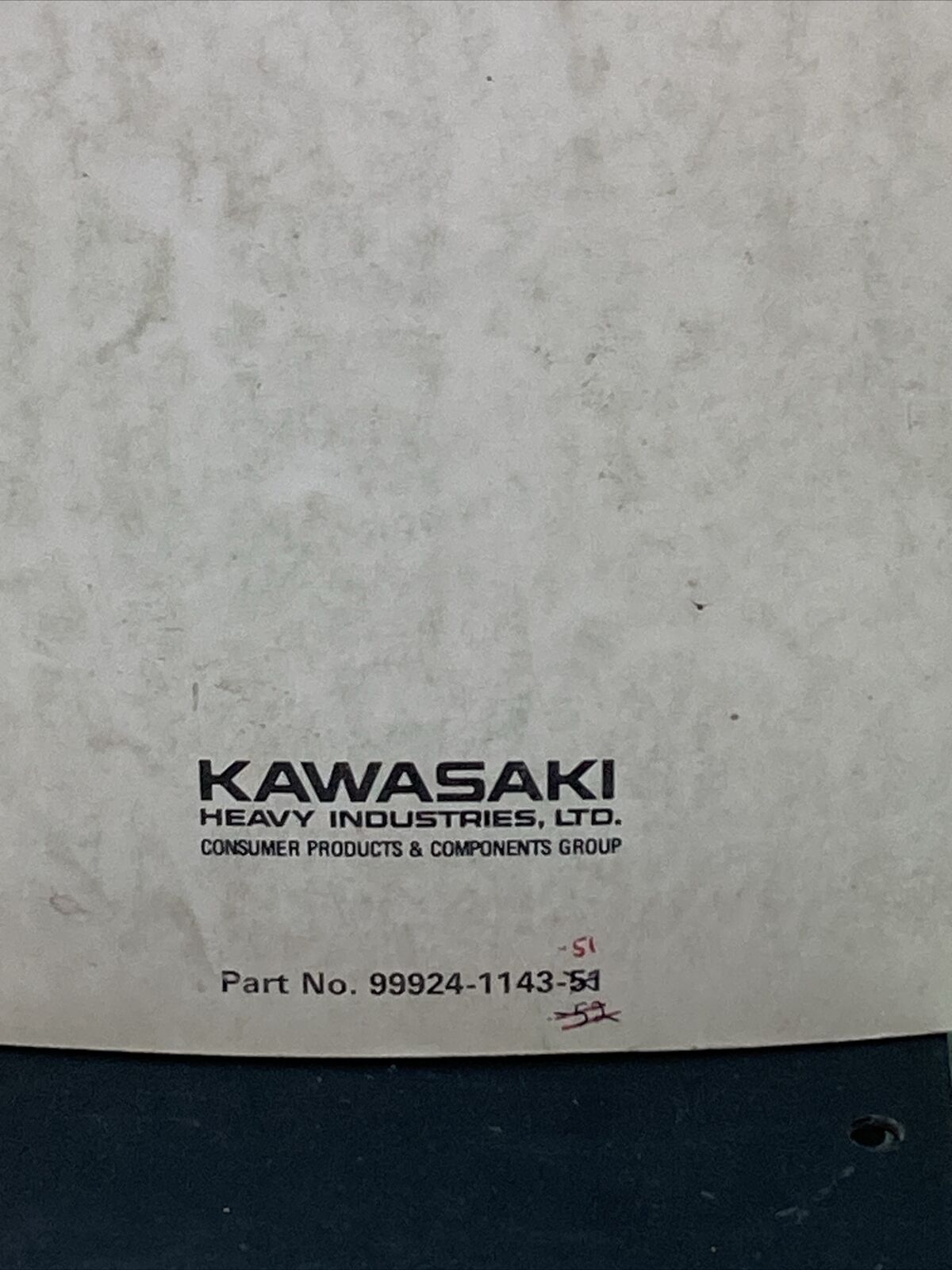 GENUINE KAWASAKI 99924-1143-51 KDX250 SERVICE MANUAL SUPPLEMENT