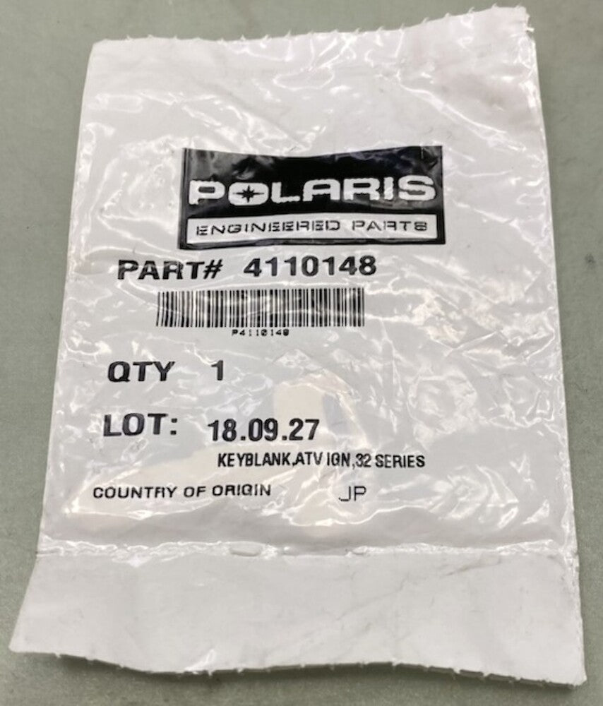 Polaris 4110148 Keyblank, Atv, Ign, 32, Ser. New Genuine