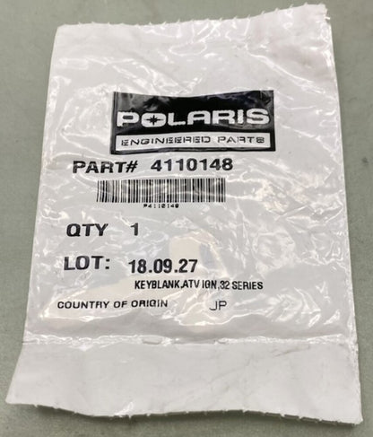 Polaris 4110148 Keyblank, Atv, Ign, 32, Ser. New Genuine