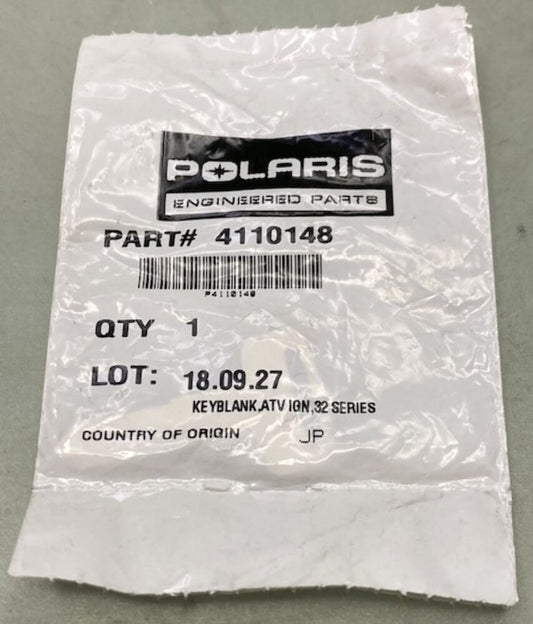 Polaris 4110148 Keyblank, Atv, Ign, 32, Ser. New Genuine