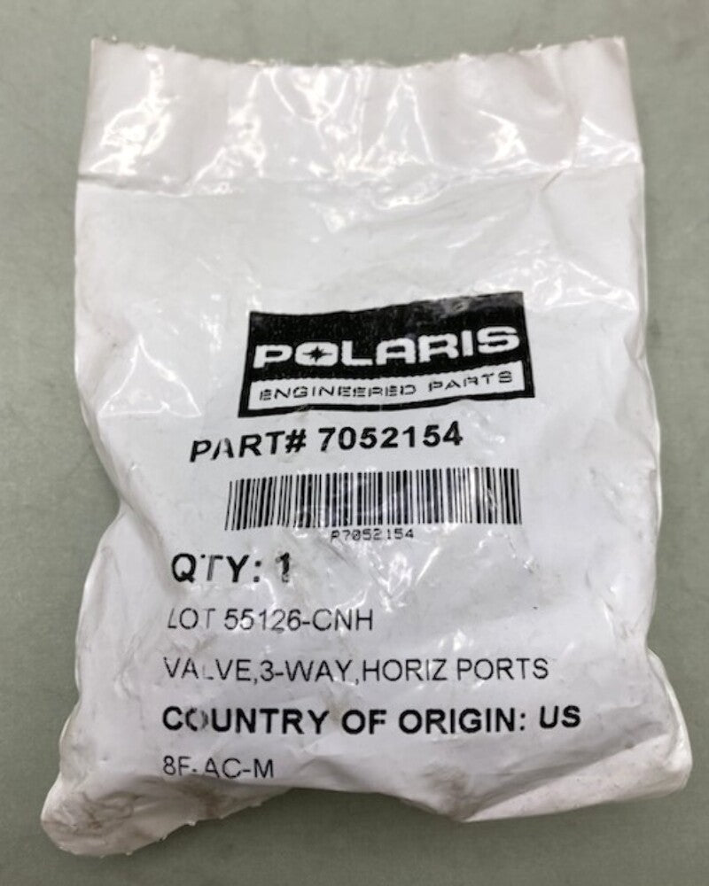 Polaris 7052154 Valve, 3-Way, Horiz, Ports New Genuine