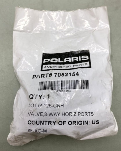 Polaris 7052154 Valve, 3-Way, Horiz, Ports New Genuine