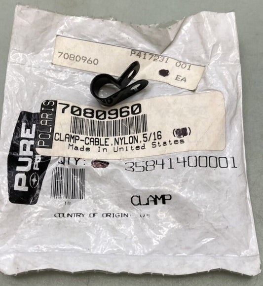 Qty 5 Polaris 7080960 Clamp-Cable New Genuine