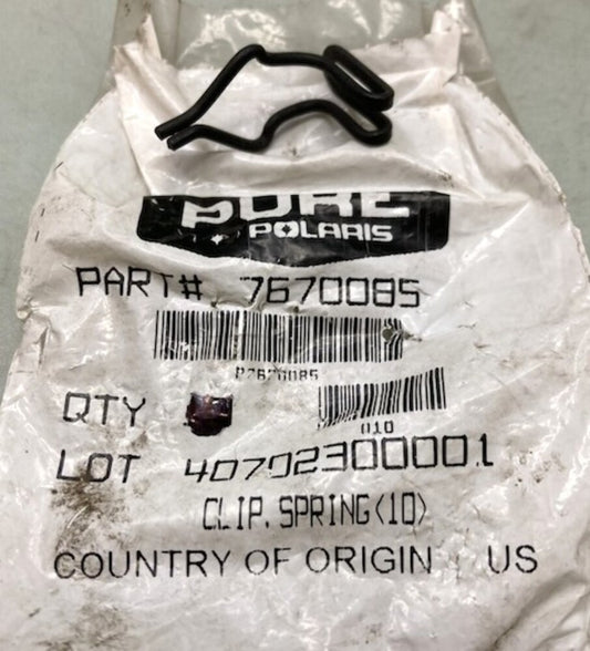 Polaris 7670085 Clip, Spring New Genuine