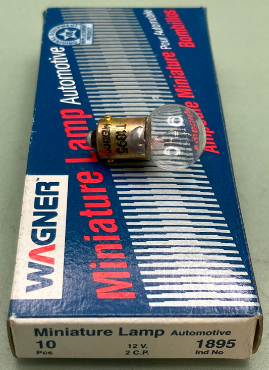 QTY 2 New Genuine Wagner 1895 Miniature Automotive Lamp