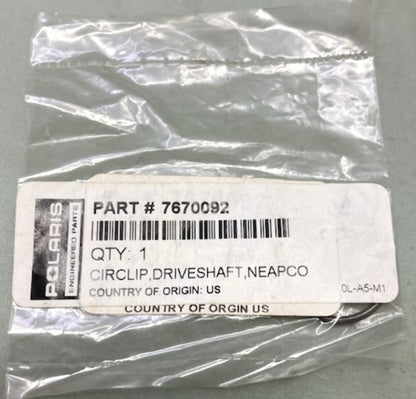 Polaris 7670092 Circlip, Driveshaft, Neapco New Genuine