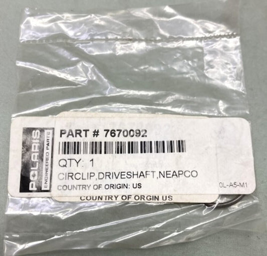 Polaris 7670092 Circlip, Driveshaft, Neapco New Genuine