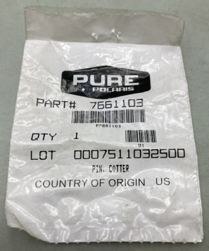 Qty 2 Polaris 7661103 Pin, Cotter New Genuine