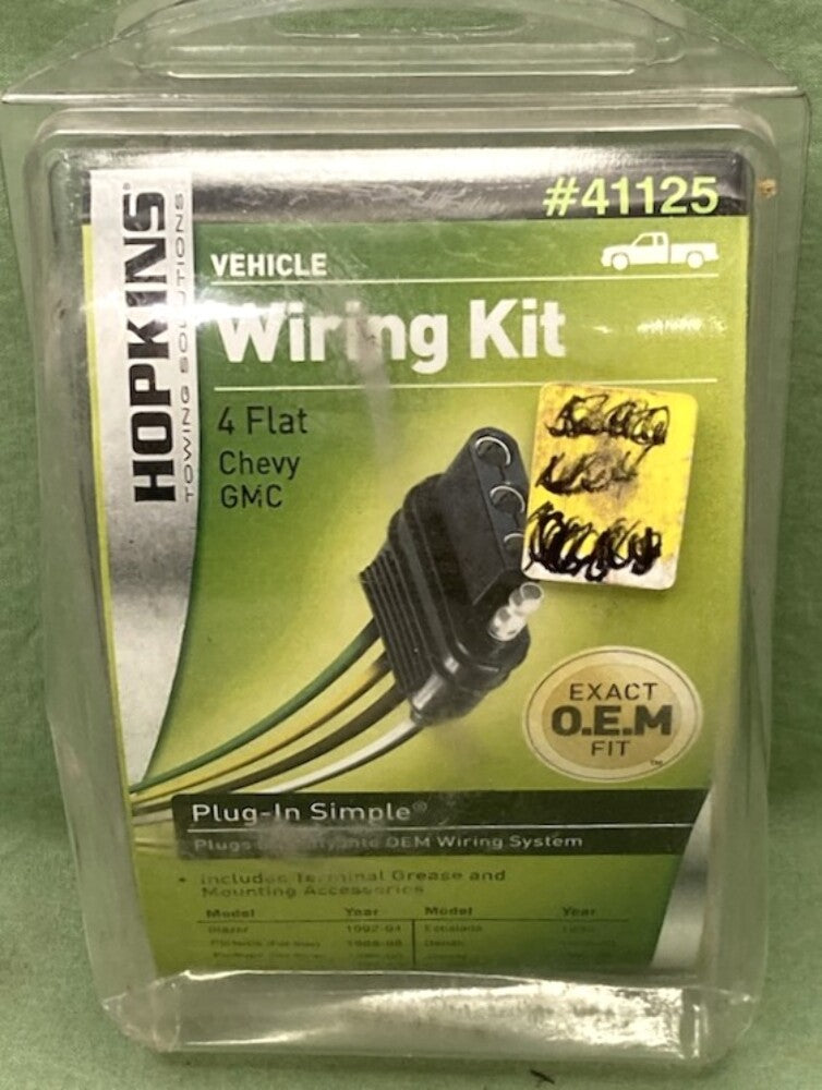 Hopkins 41125 Vehicle Wiring Kit New Genuine