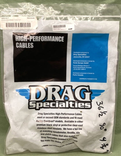Drag Specialties 0650-0317 Throttle Cable 37" New Genuine