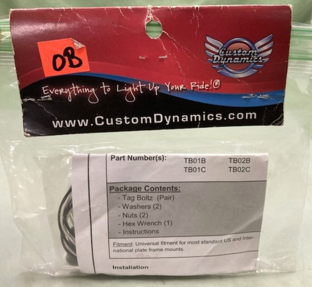 Custom Dynamics 2030-0534 License Plate Bolt Set New Genuine