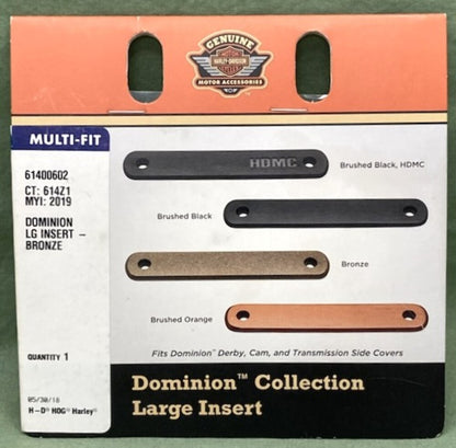 Harley Davidson 61400602 Dominion Large Insert Bronze New Genuine