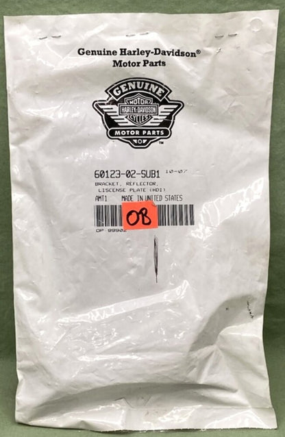 Harley Davidson 60123-02-SUB1 License Plate Reflector Bracket New Genuine