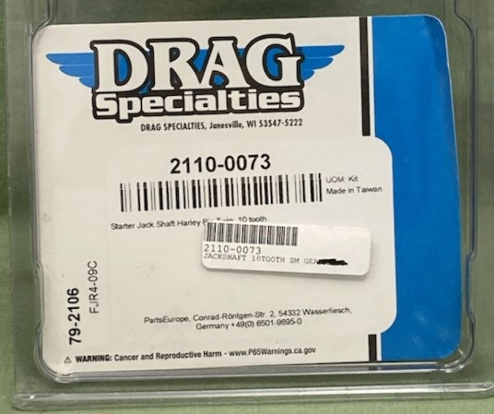 Drag Specialties 2110-0073 Jackshaft Kit 10 Tooth New Genuine