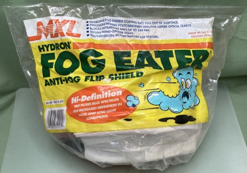 New Genuine MXL Hydron H-501 Hydron Fog Eater Anti-Fog Flip Shield, Hi-Def Tint