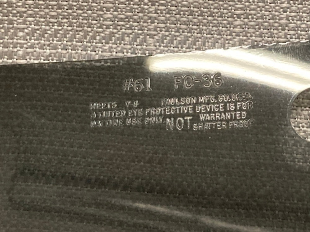 New Genuine Paulson FC-36 Visor, Tinted For Daytime Use