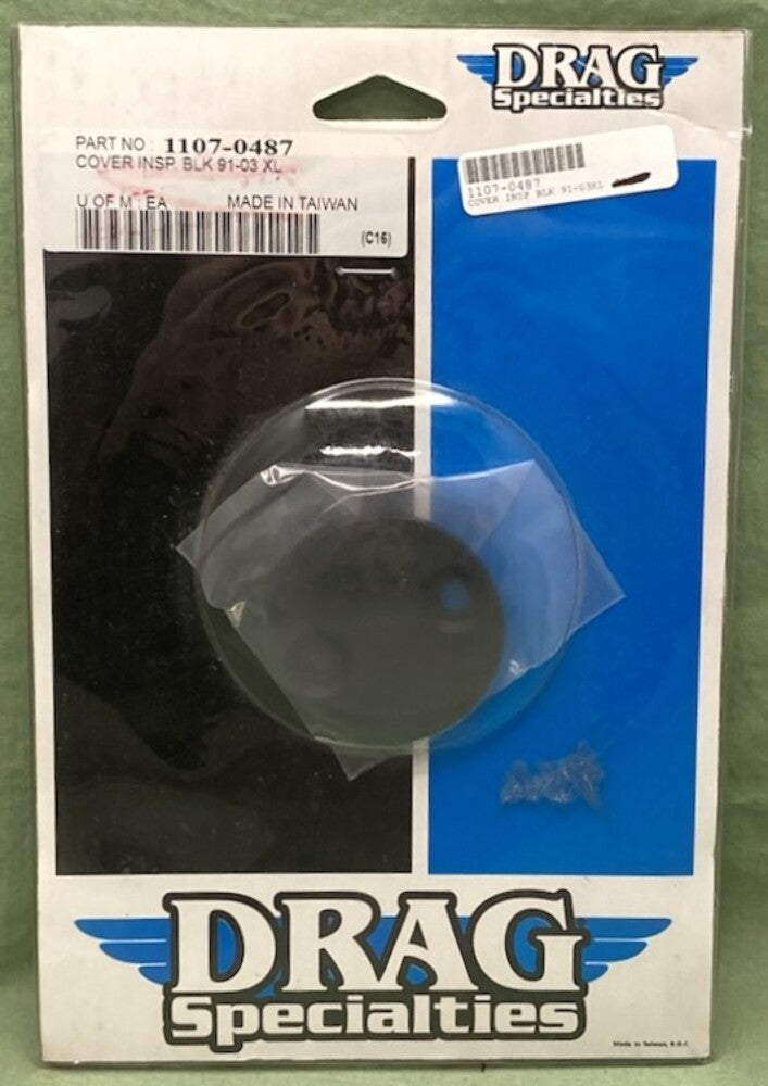 Drag Specialties 1107-0487 Black Inspection Cover New Genuine