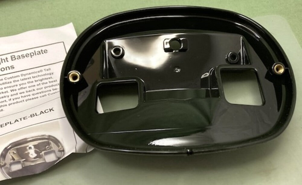 Custom Dynamics 2010-1276 Plate Base Taillight Black New Genuine