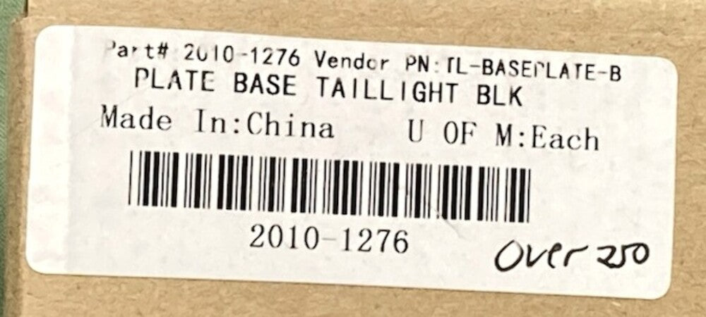 Custom Dynamics 2010-1276 Plate Base Taillight Black New Genuine