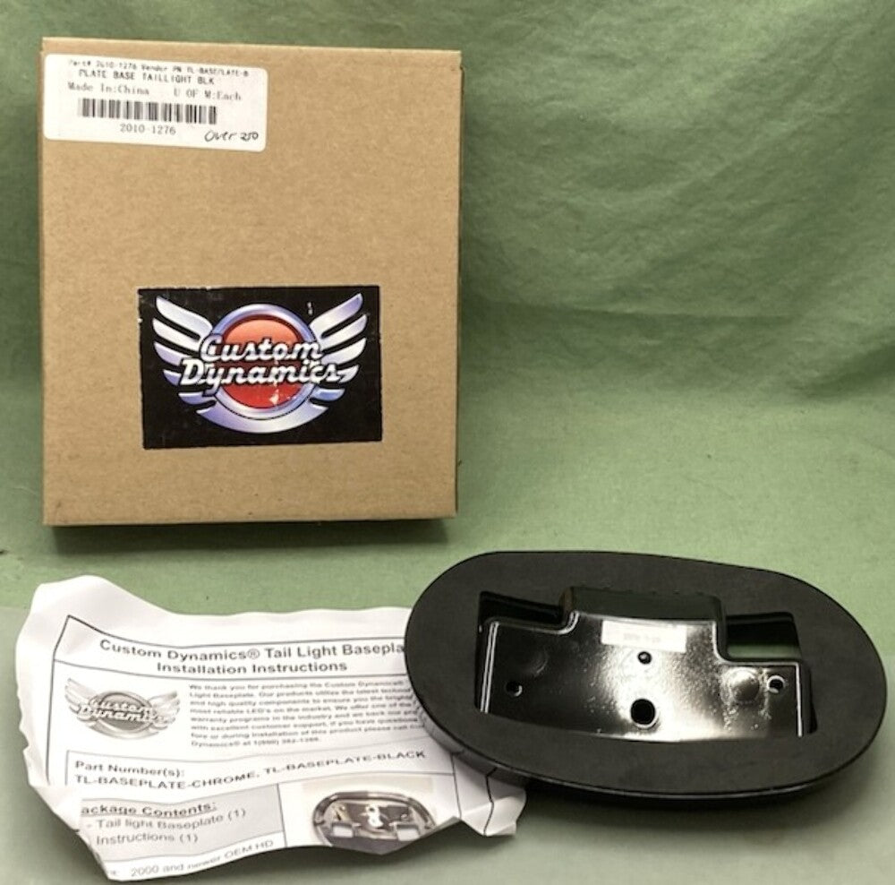 Custom Dynamics 2010-1276 Plate Base Taillight Black New Genuine