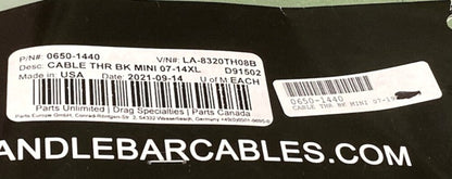 LA Choppers LA-8320TH08B Vinyl Throttle Cable New Genuine