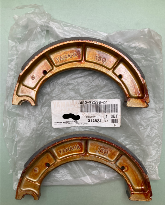 New Genuine Yamaha 4BD-W2536-01 Brake Shoe Set