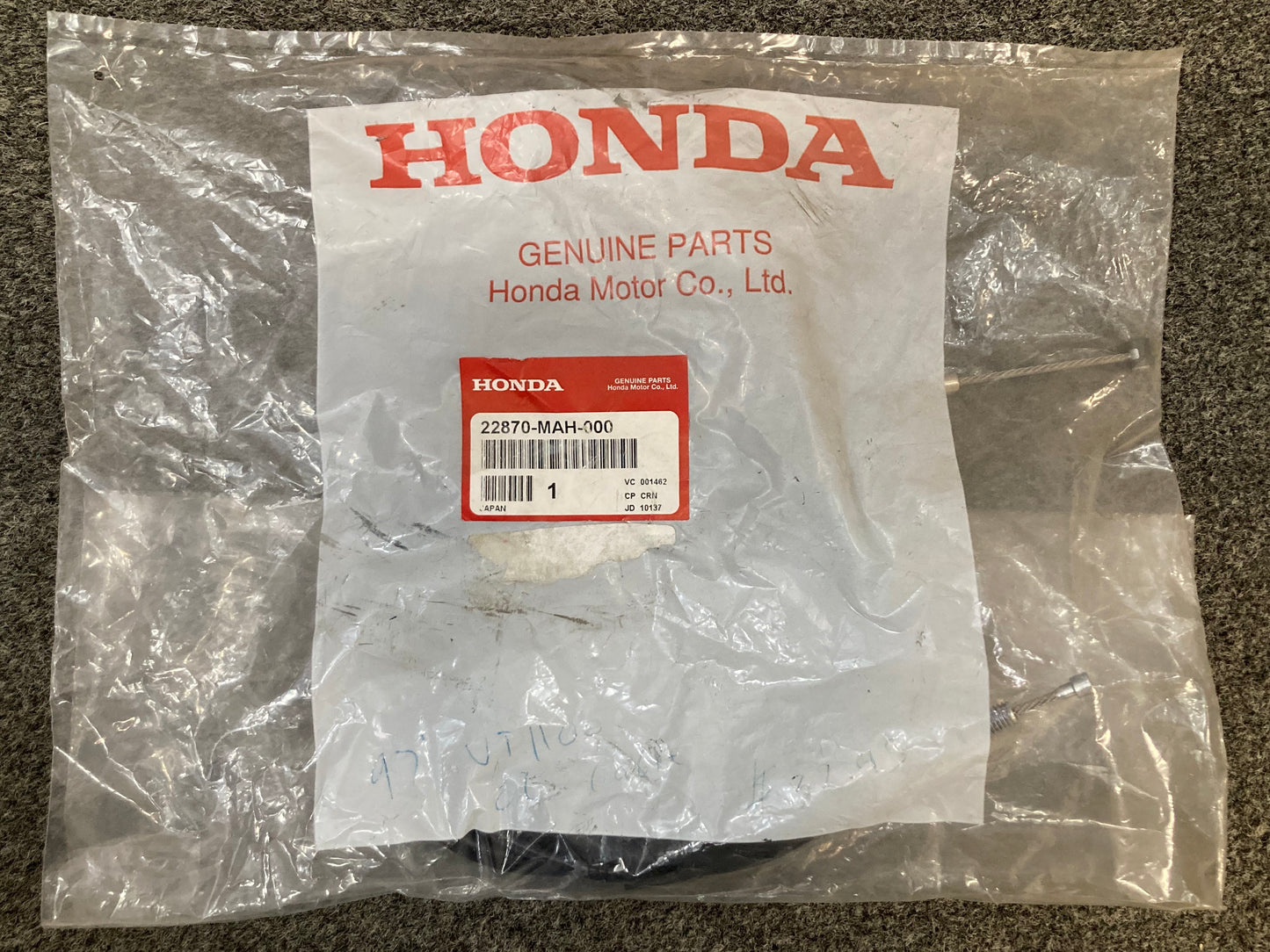 New Genuine Honda 22870-MAH-000 Clutch Cable