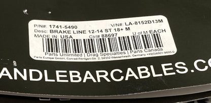 LA Choppers LA-8152B13M Brake Line Kit 1741-5490 New Genuine Incomplete Kit