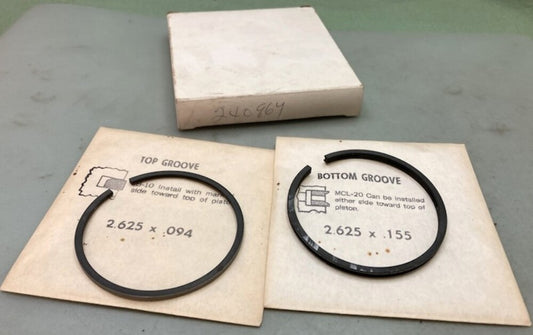 Kohler 240969 Piston Ring Set New Replaces Incomplete Set