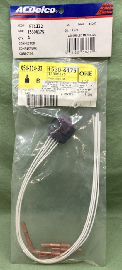 GM 15306175 5-Way Female Black Multi-Purpose Pigtail New Genuine