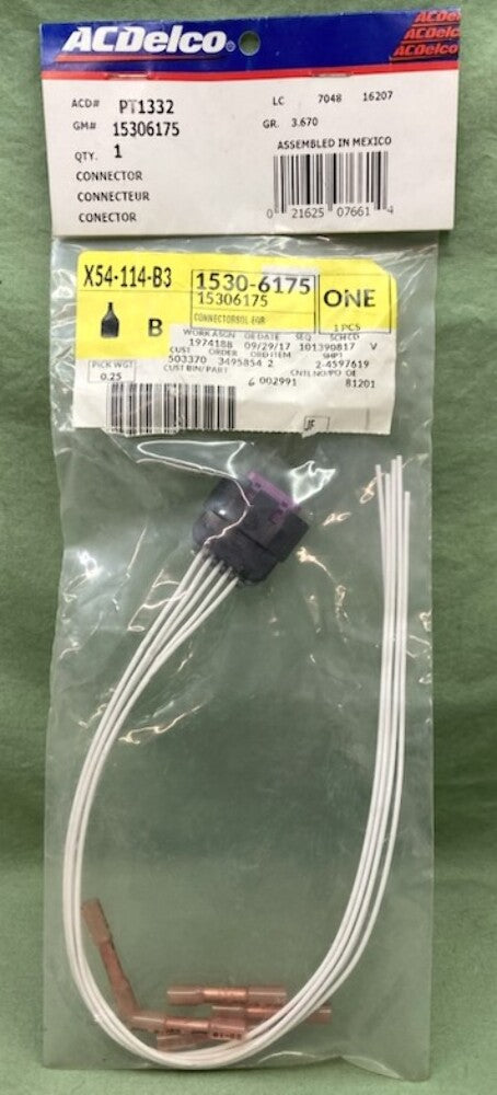 GM 15306175 5-Way Female Black Multi-Purpose Pigtail New Genuine
