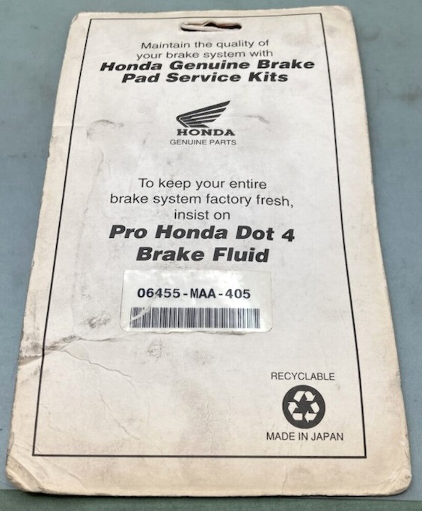 Honda 06455-MAA-405 Pad, Set, Fr. 06455-MAA-415 New Genuine