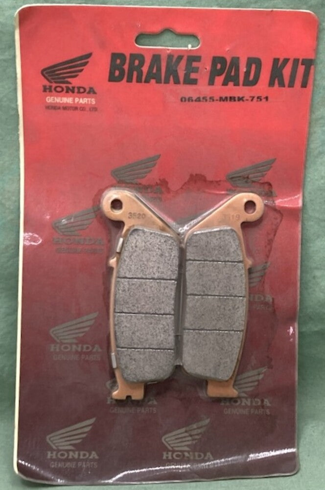 Honda 06455-MBK-751 Pad, Set, Fr. 06455-MBK-752 New Genuine