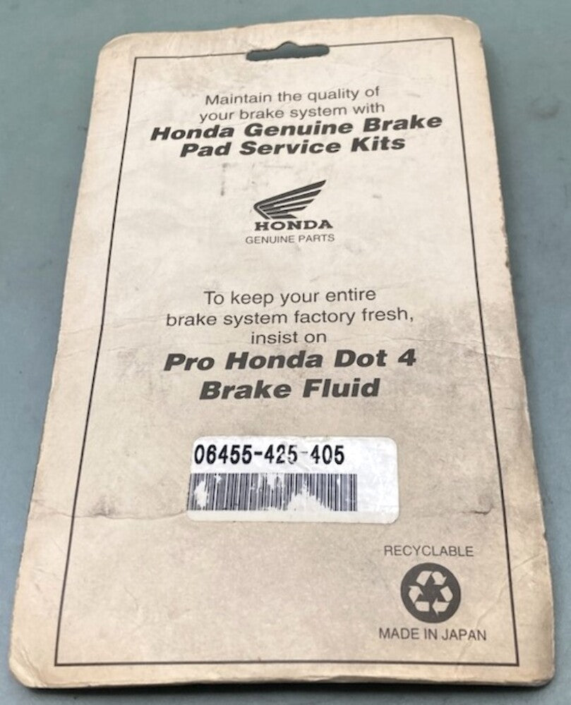 Honda 06455-425-405 Brake Pad Kit 451A0-425-670 New Genuine