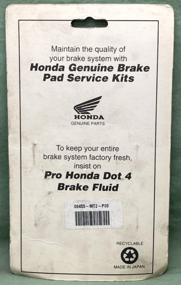 Honda 06455-MT2-P00 Pad, Set, Fr. New Genuine