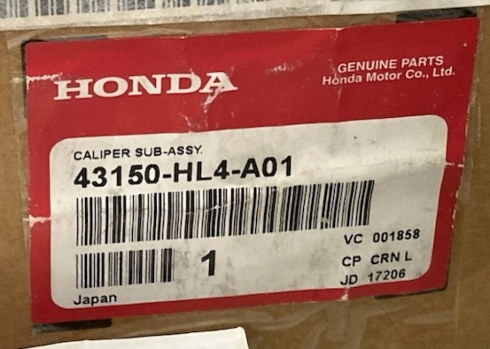 Honda 43150-HL4-A01 Caliper Sub-Assembly New Genuine