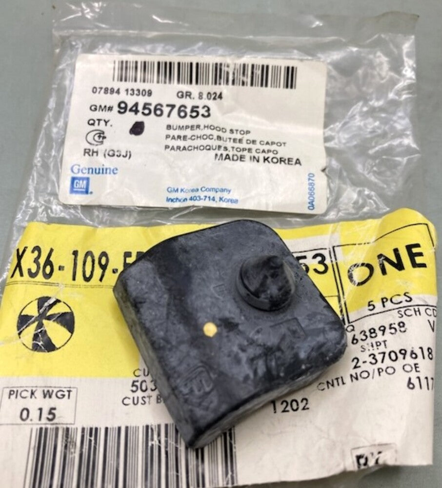 GM 94567653 Hood Stop Bumper Passenger Side New Genuine