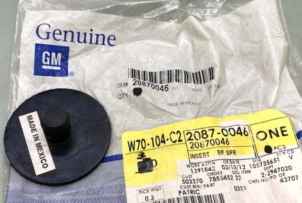 GM 20870046 Rear Spring Leaf Insert New Genuine