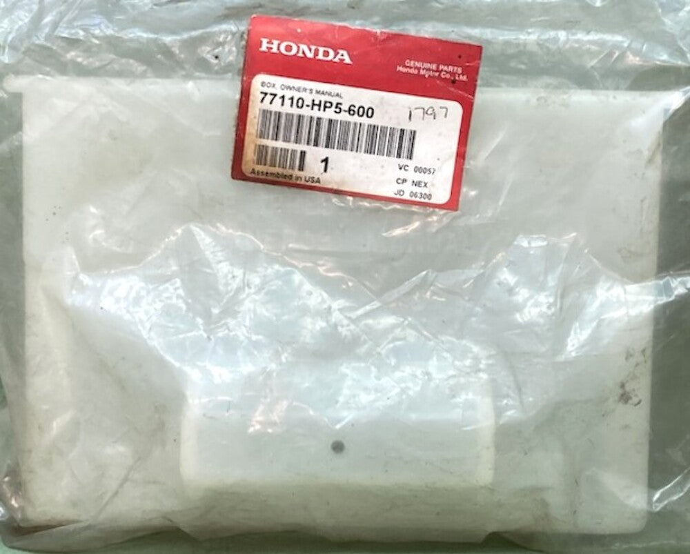 Honda 77110-HP5-600 Box, Owner's, Manual New Genuine