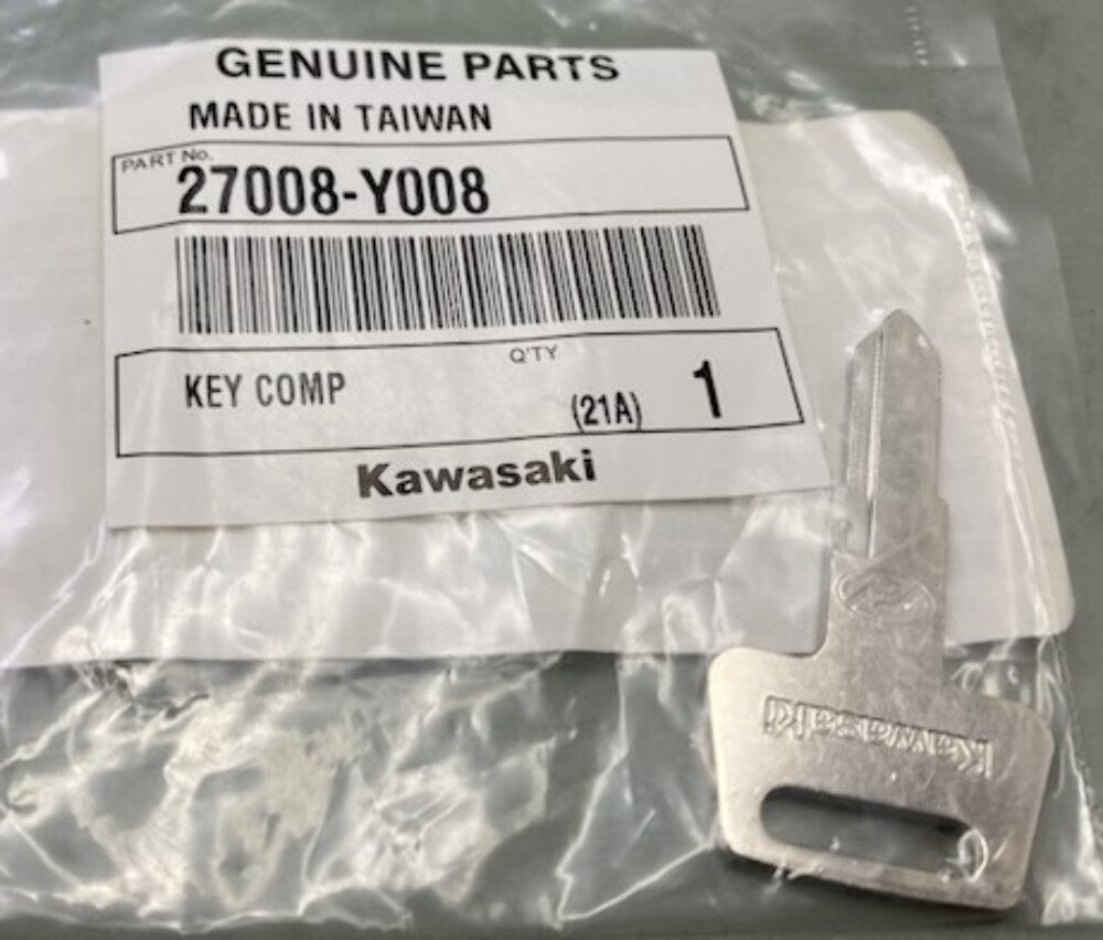 Kawasaki 27008-Y008 Key-Lock, Blank, Rh, Cutting New Genuine